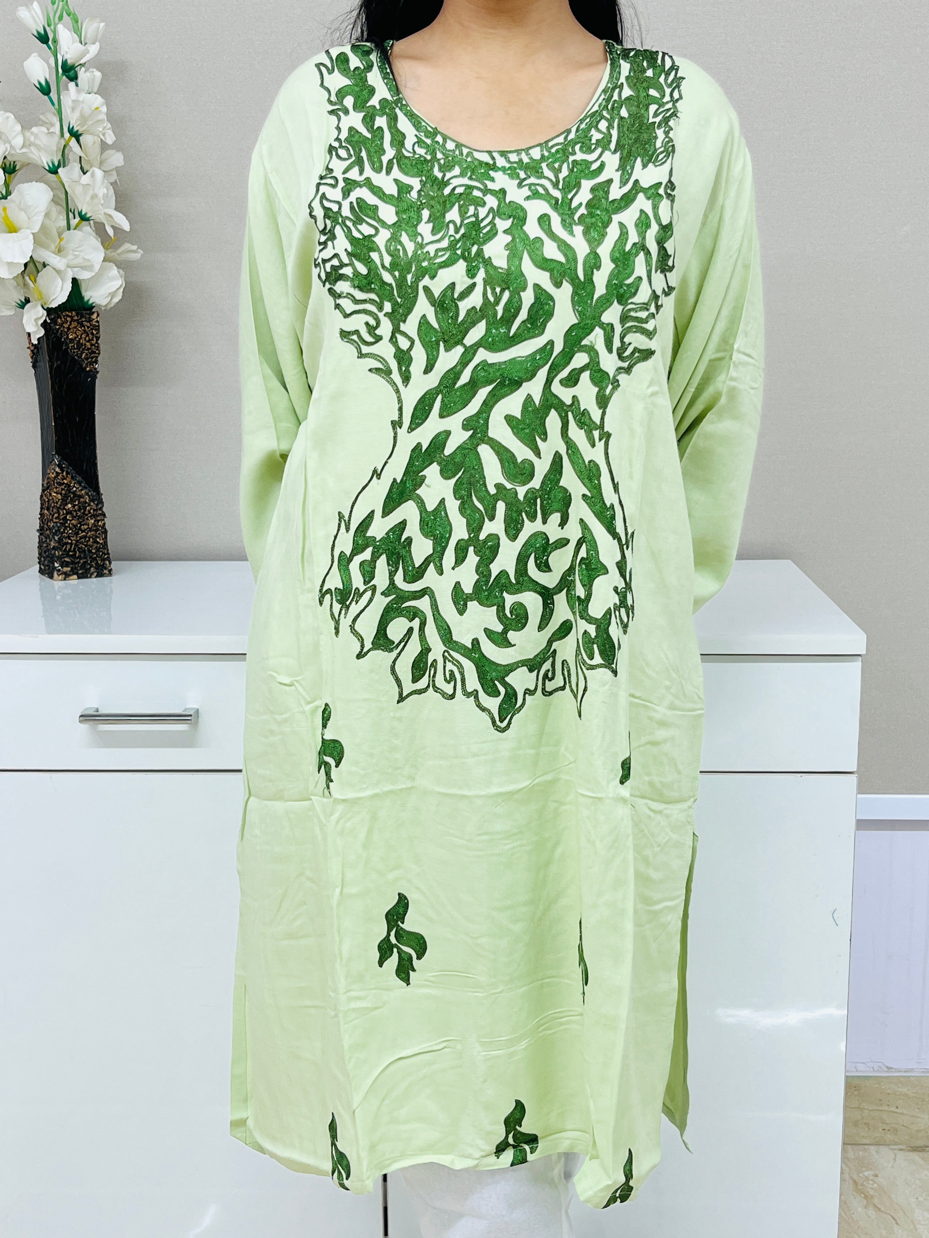 Mint Green Rayon Straight Kurti For Women