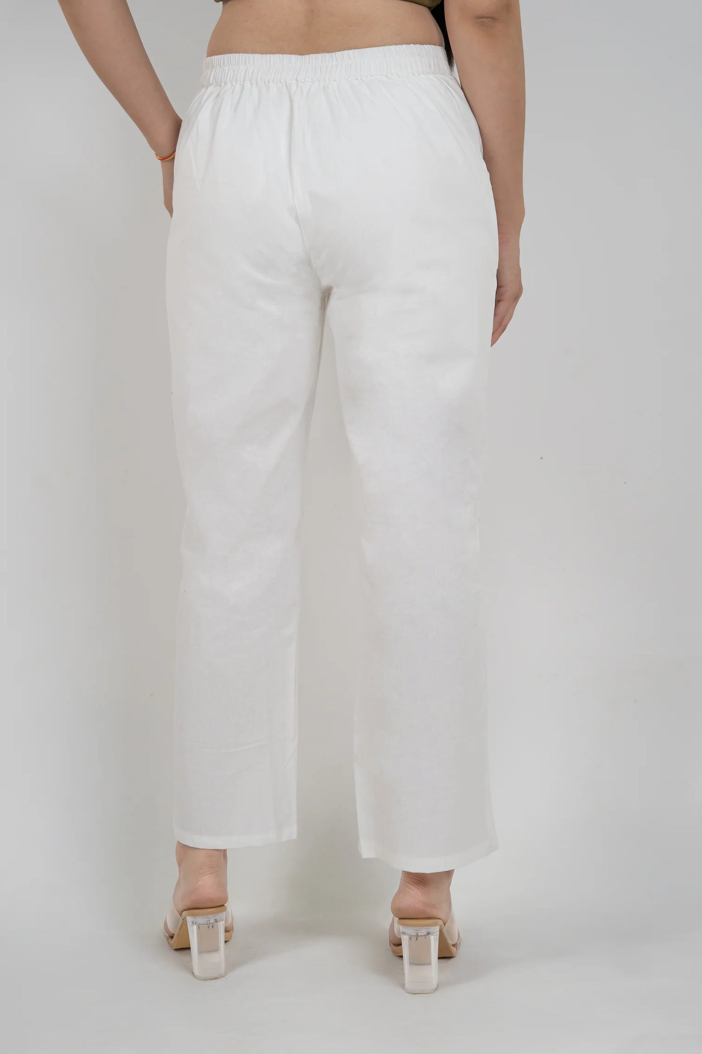 Off - White Women Wide Leg Cotton Pant