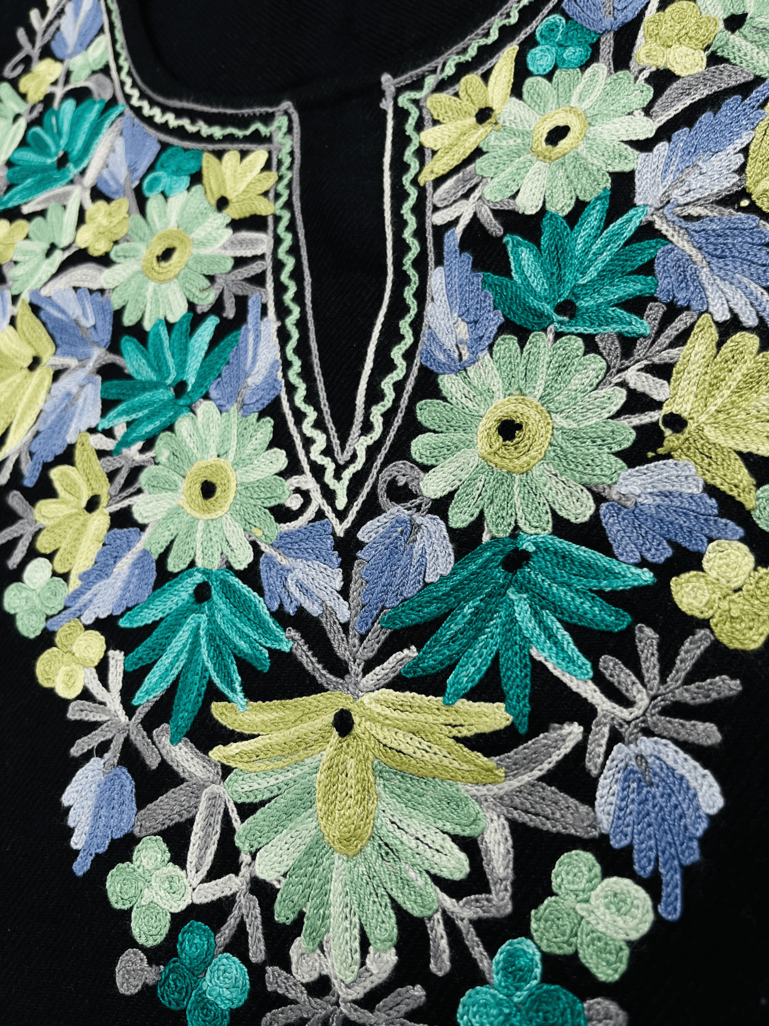 Black Aari Embroidered Kashmiri Co-ord set