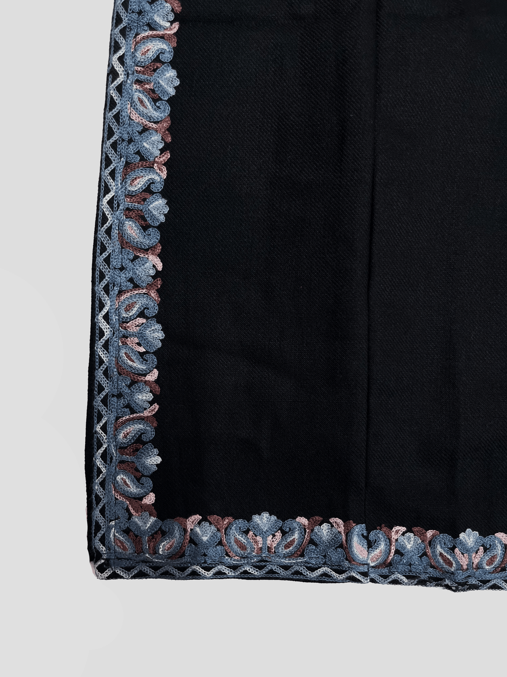 Black Floral Aari Embroidered Kashmiri Pheran
