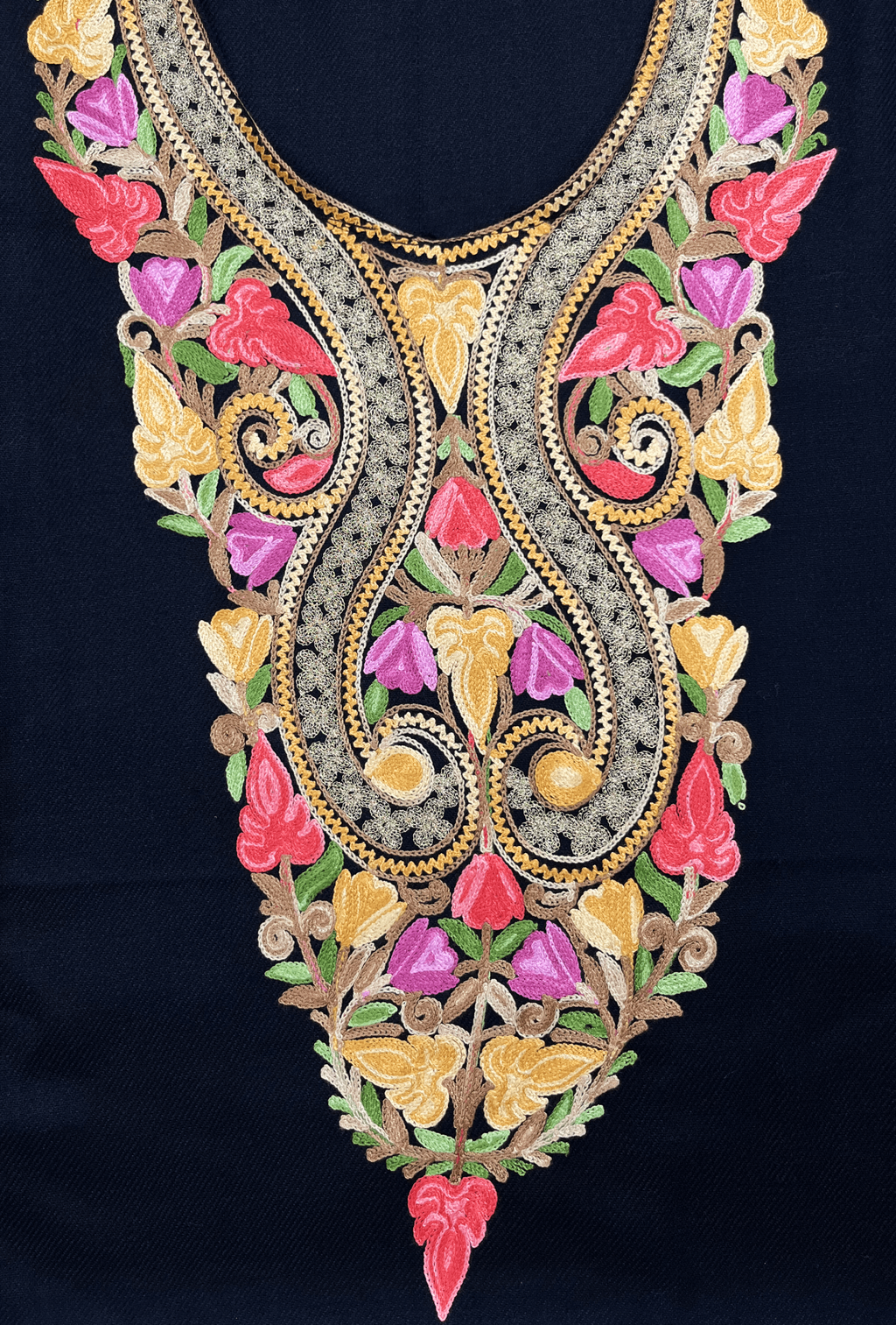 Black Aari and Tilla Embroidered Kashmiri Co-ord set