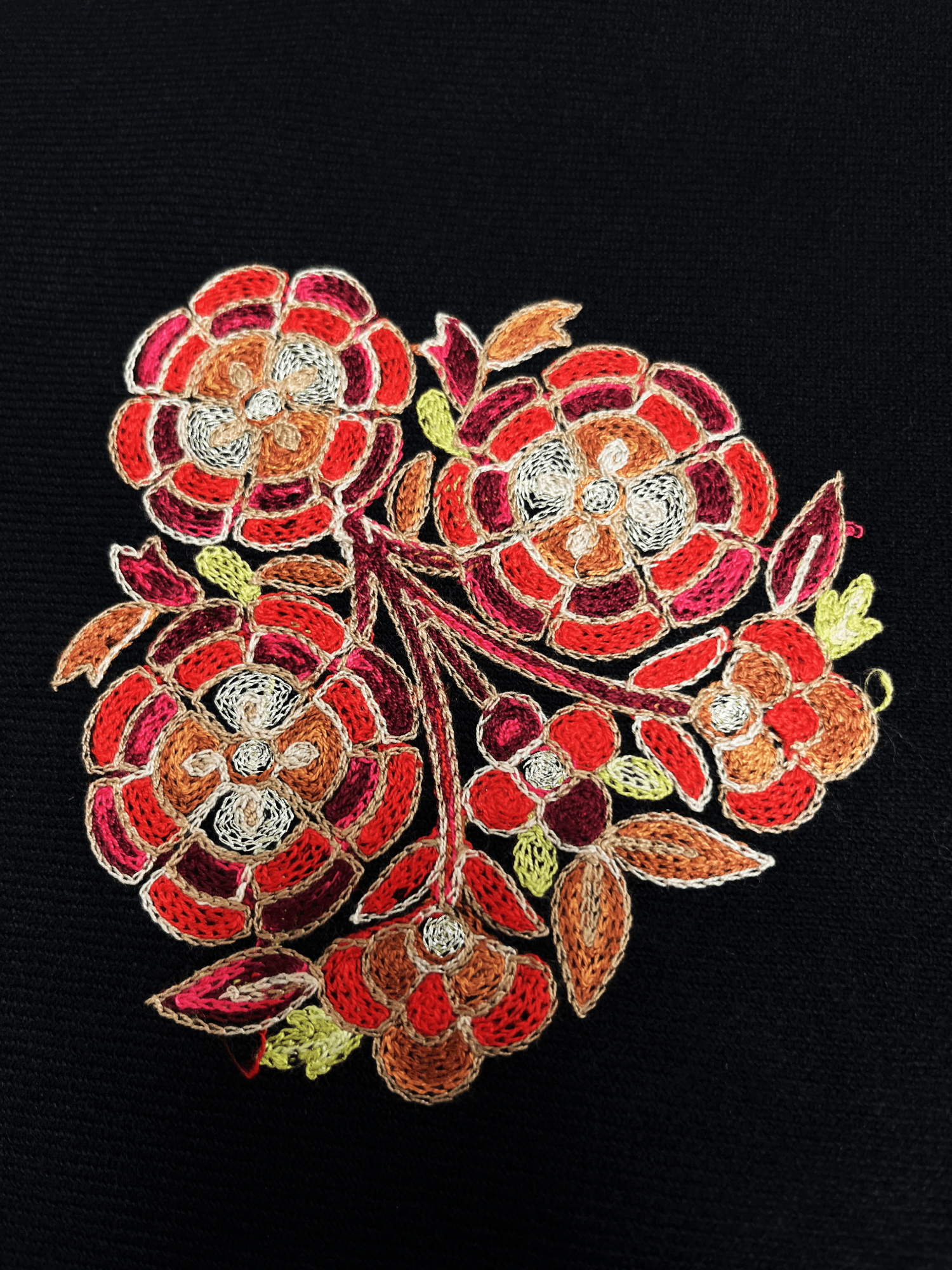 Classic Black Aari & Tilla Embroidered Kashmiri Pheran