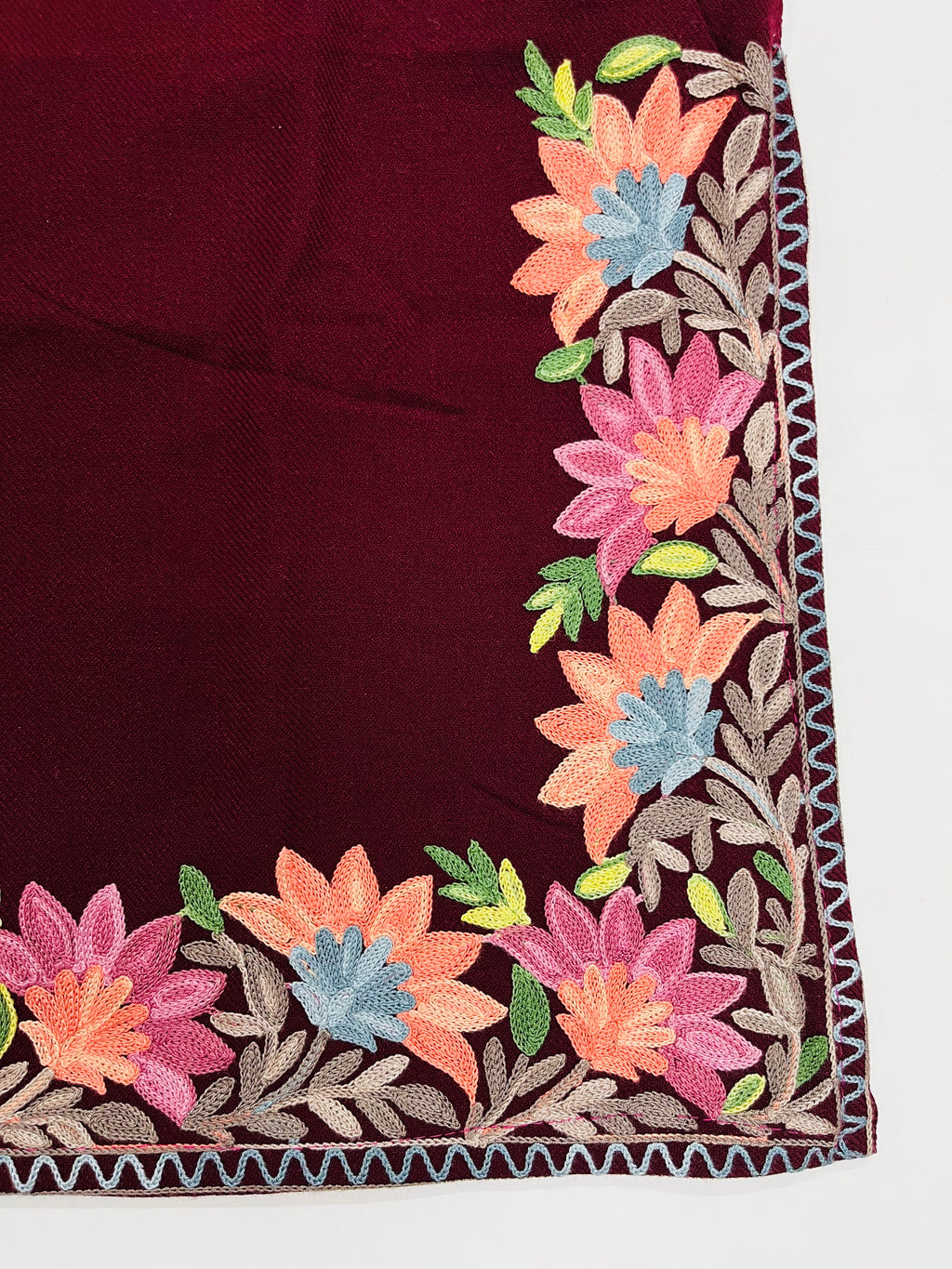 Maroon Kashmiri Embroidered Pheran