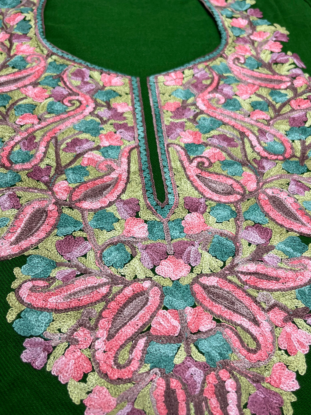 Green Embroidered Kashmiri Pheran