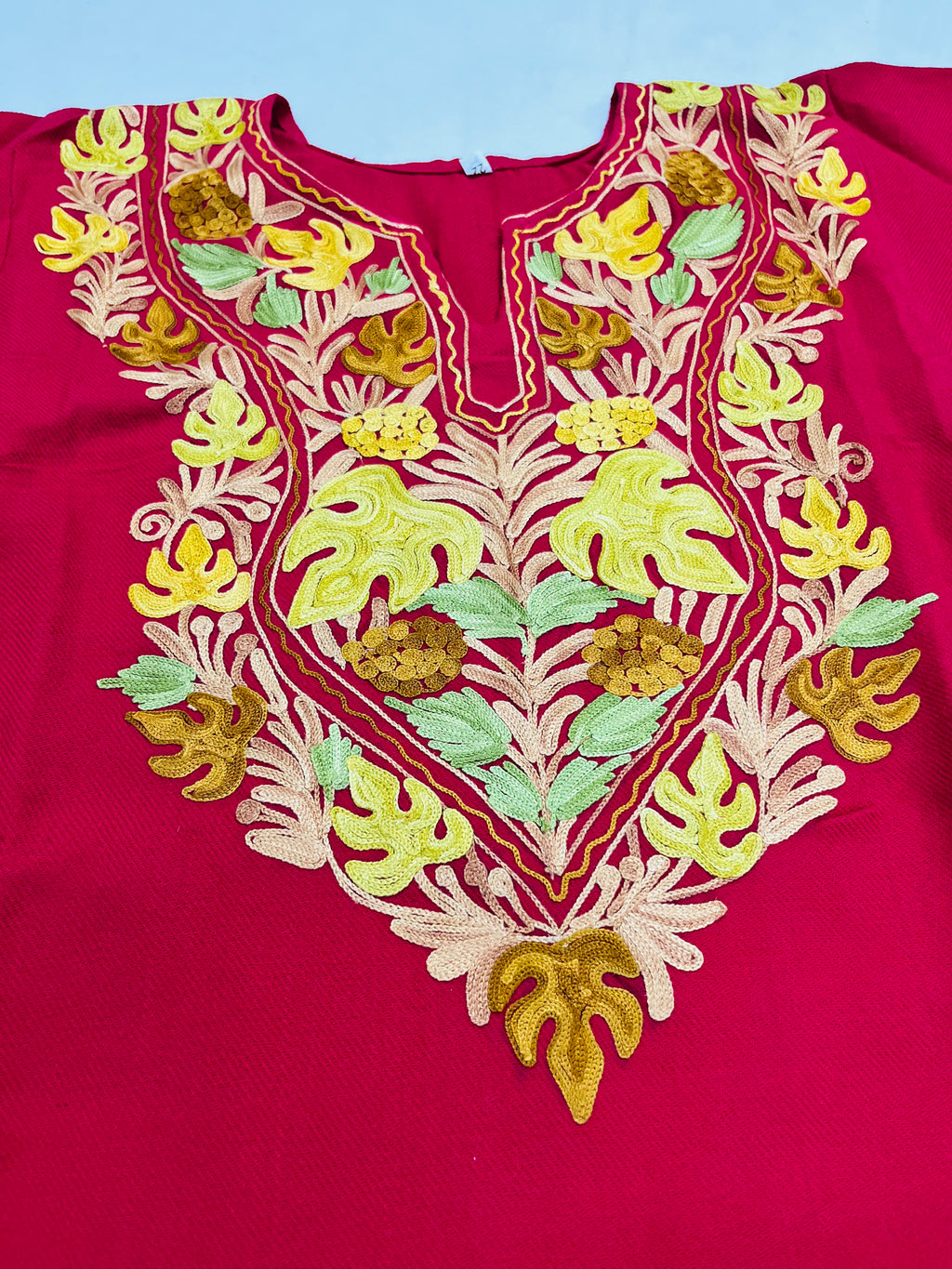 Pink Embroidered Kashmiri Pheran