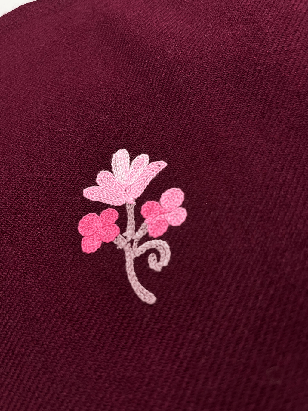 Maroon Floral Aari Embroidered Kashmiri Pheran