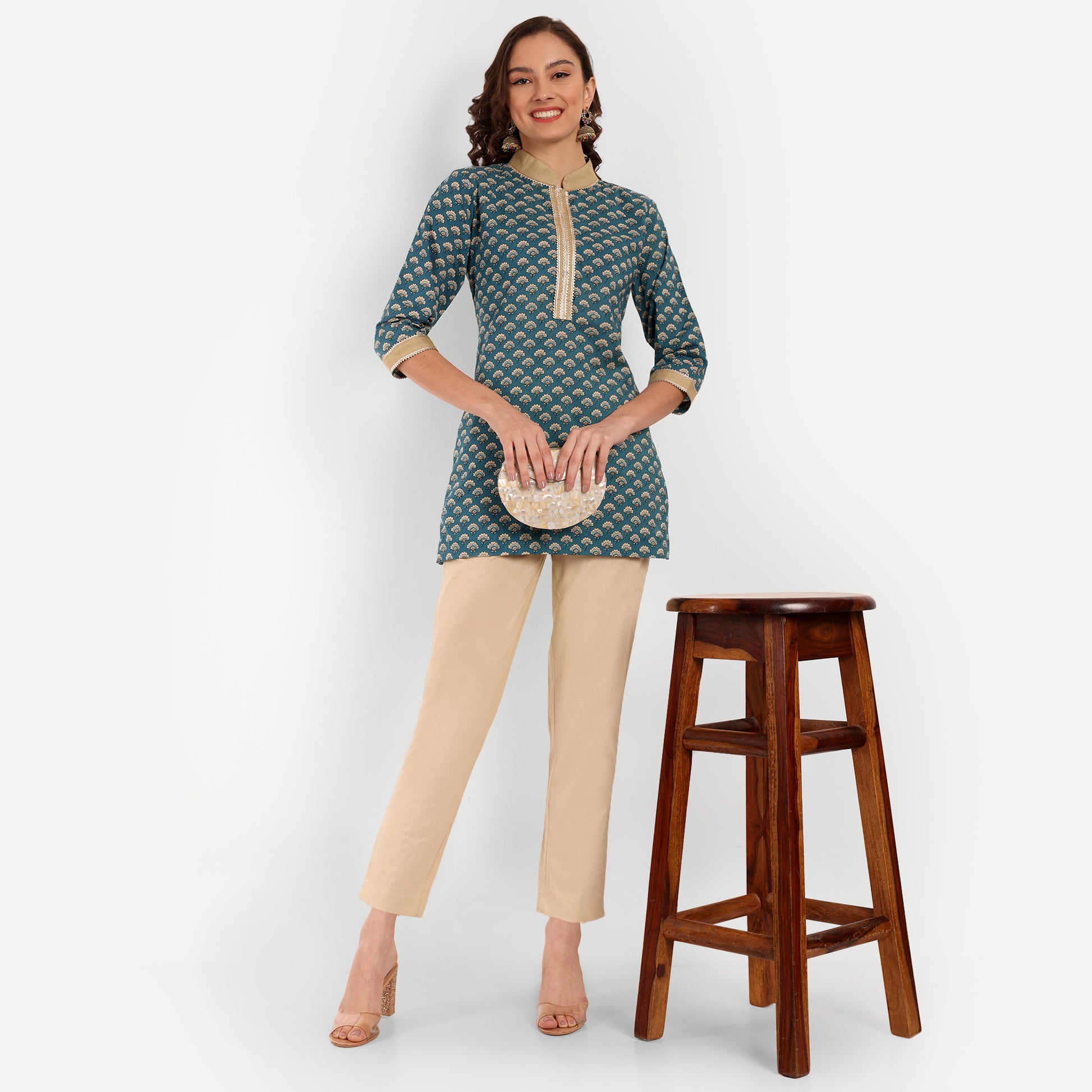 Naariy Beige Solid Women Regular Fit Cotton Trouser Stylish Look & Comfortable For Women