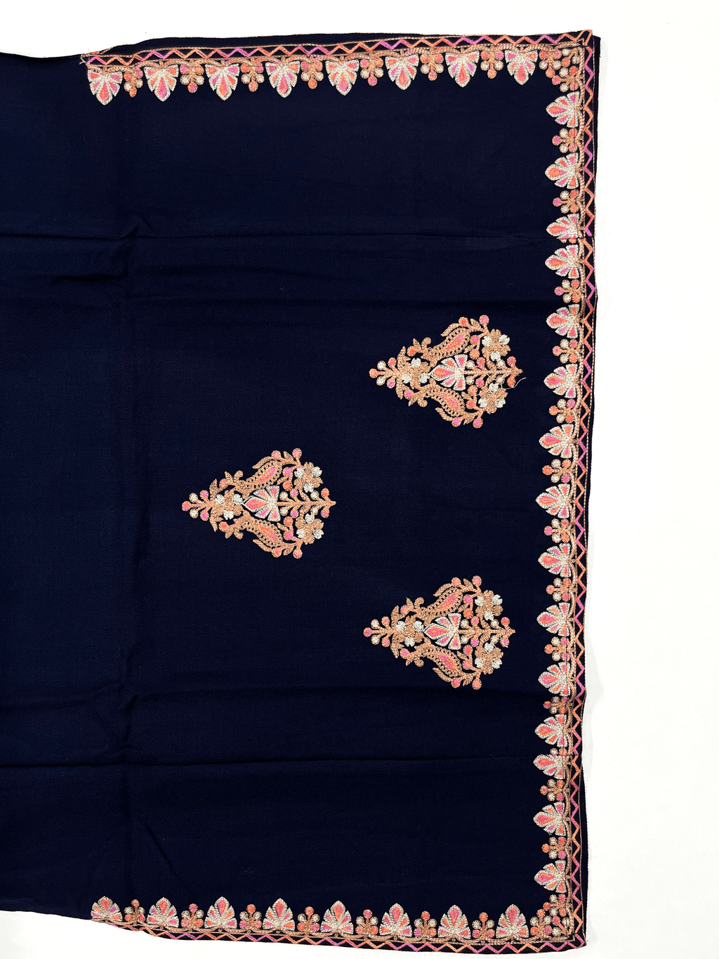 Navy Blue Aari–Tilla Embroidered Kashmiri Pheran