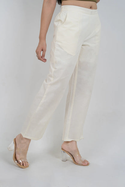 Off - White Women Wide Leg Cotton Pant