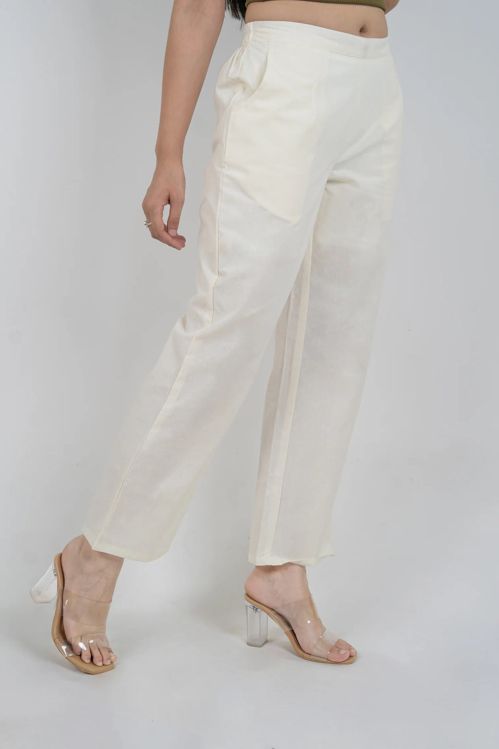 Off - White Women Wide Leg Cotton Pant