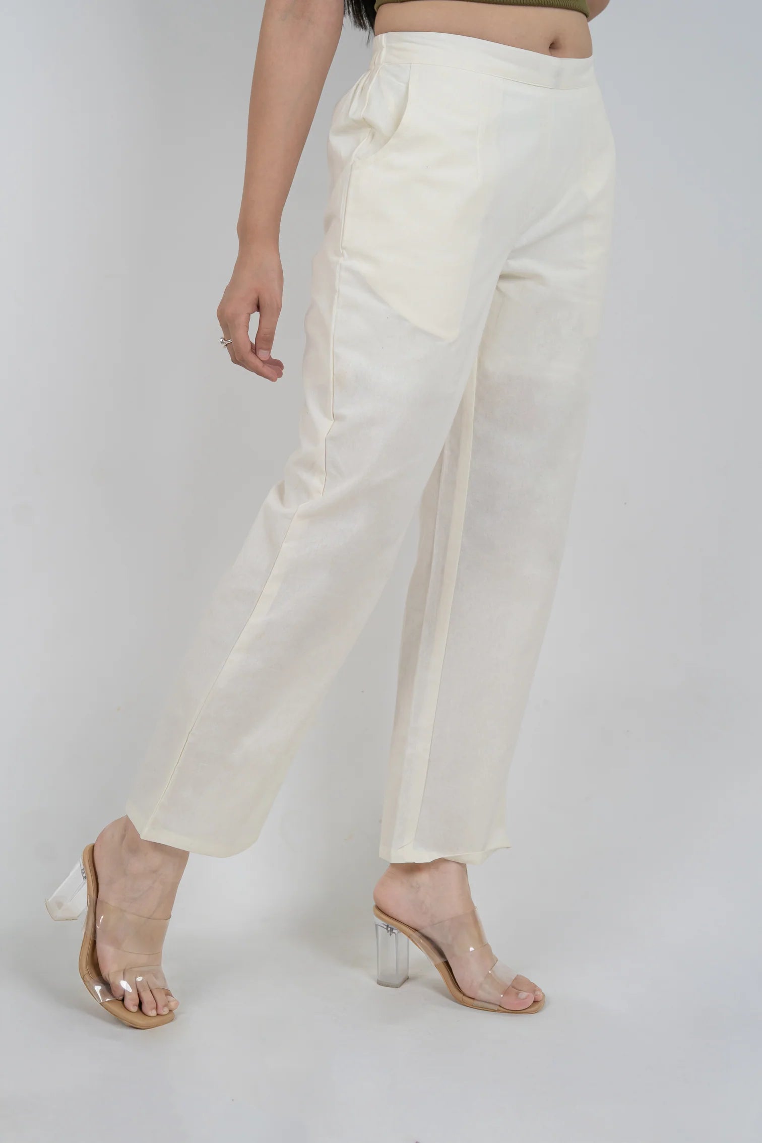 Off - White Women Wide Leg Cotton Pant