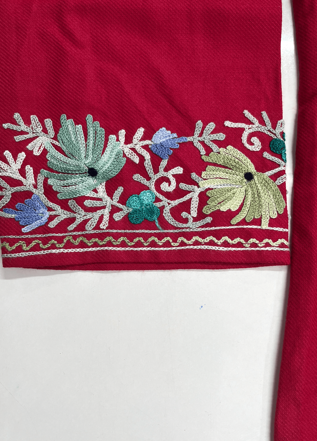 Pink Floral Aari Embroidered Kashmiri Co-ord set