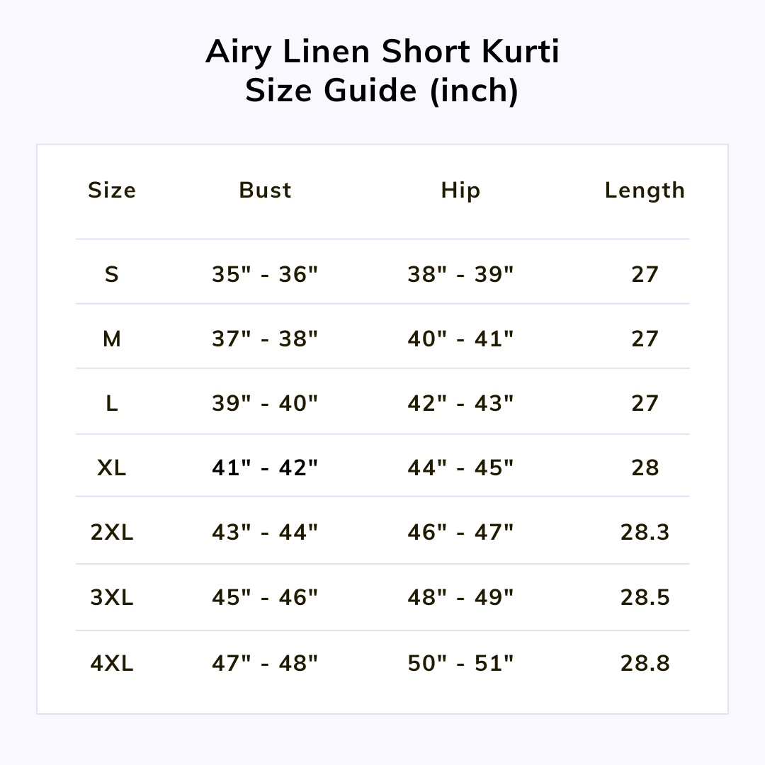 Lilac Airy Linen Short Kurti