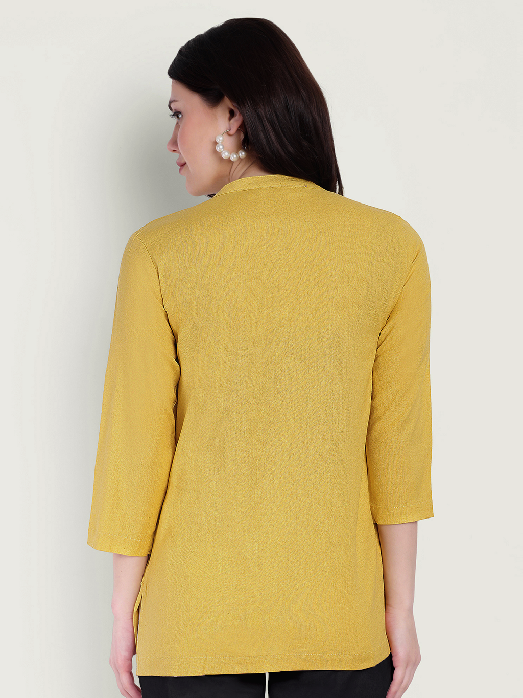 Yellow Kurti and Pant With Pocket Set 