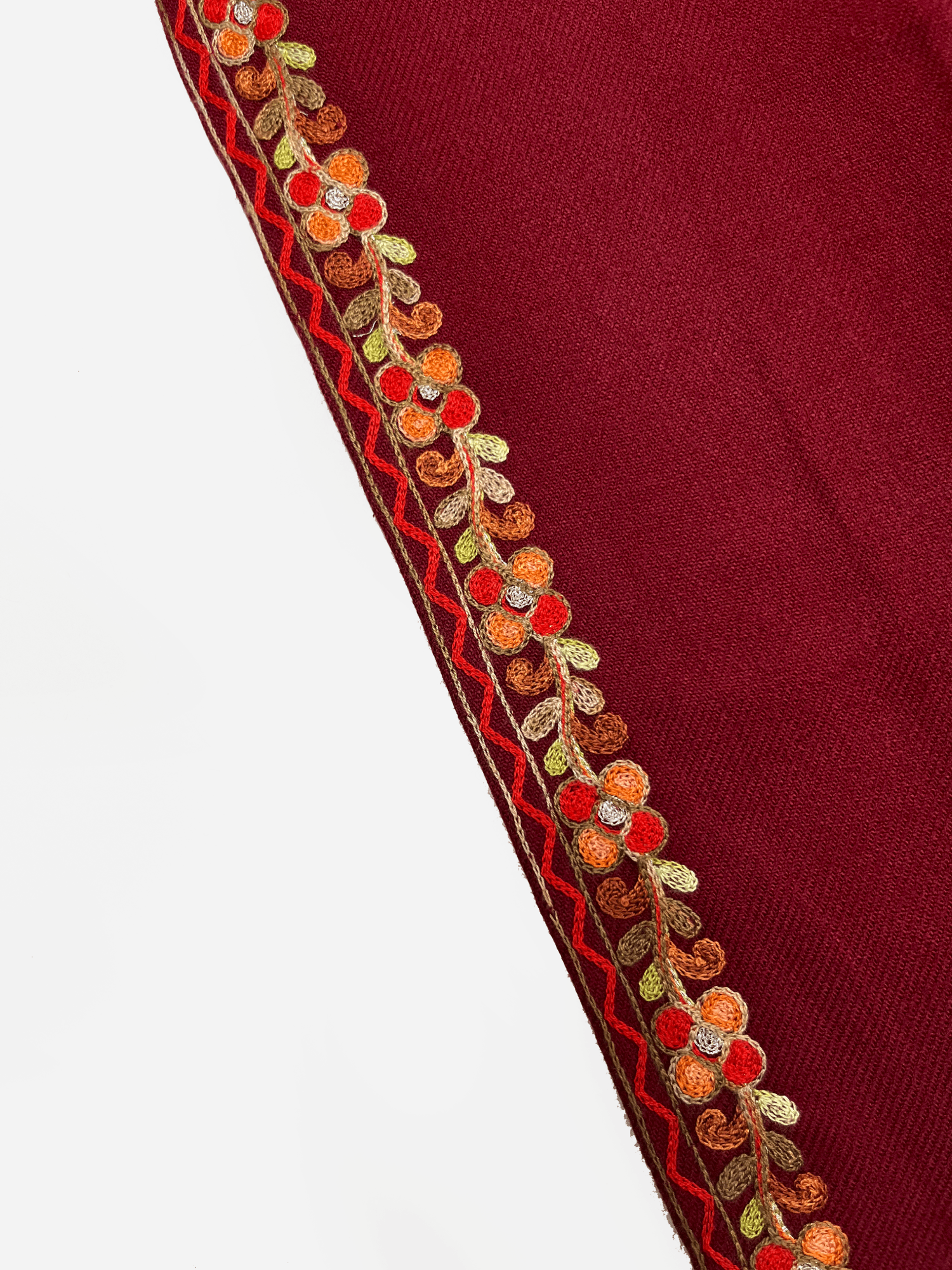 Zar-e-Maroon Aari Tilla Embroidered Kashmiri Pheran