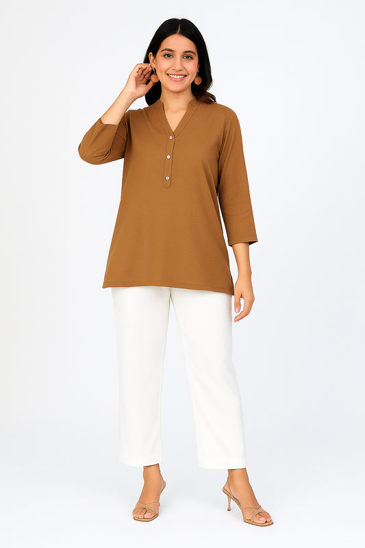coffee brown short kurti