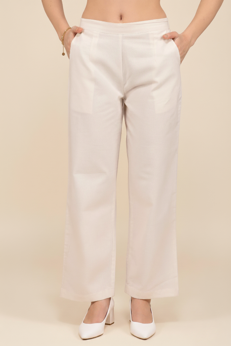 Off - White Women Wide Leg Cotton Pant