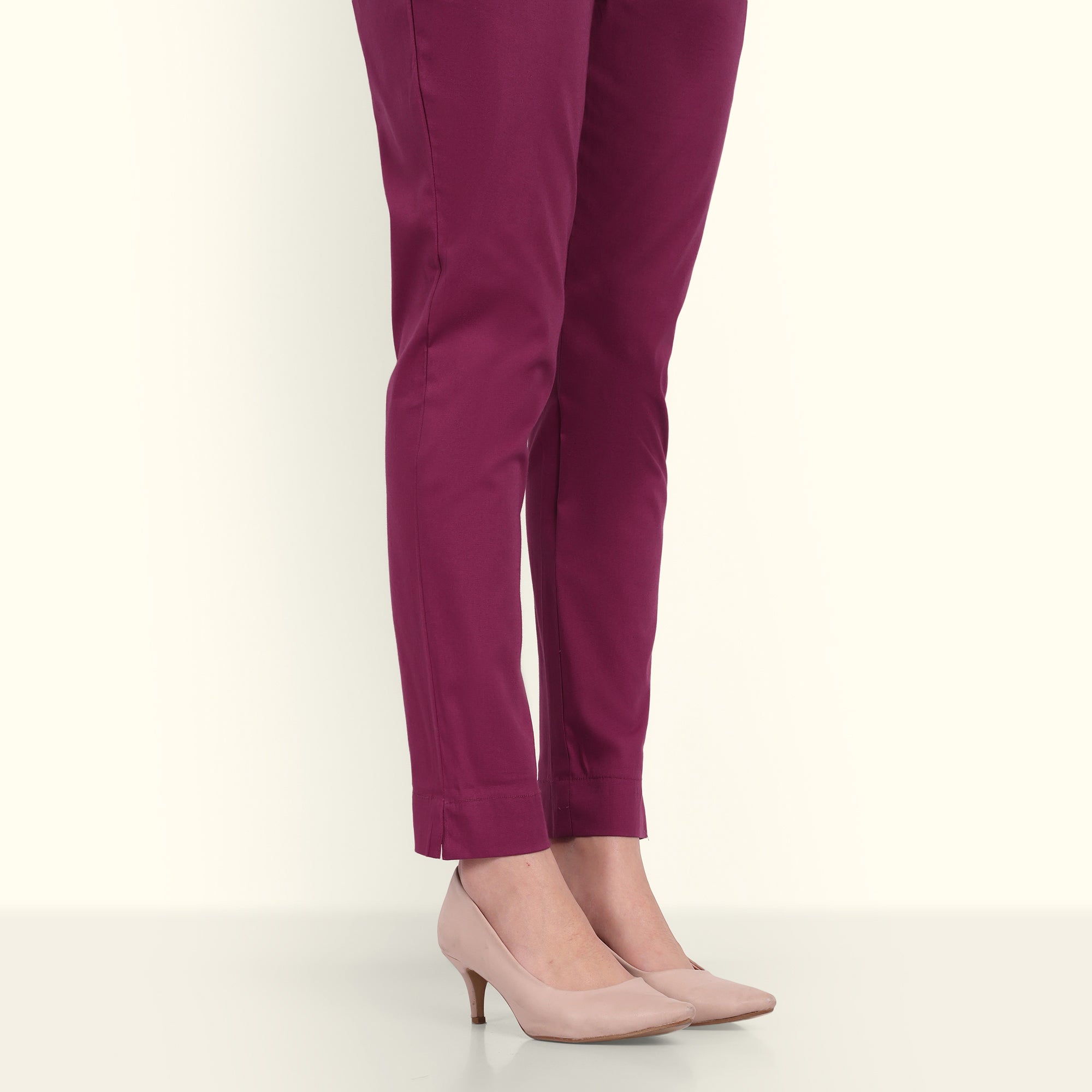 Naariy Rose Taupe Stretchable Cotton Pant