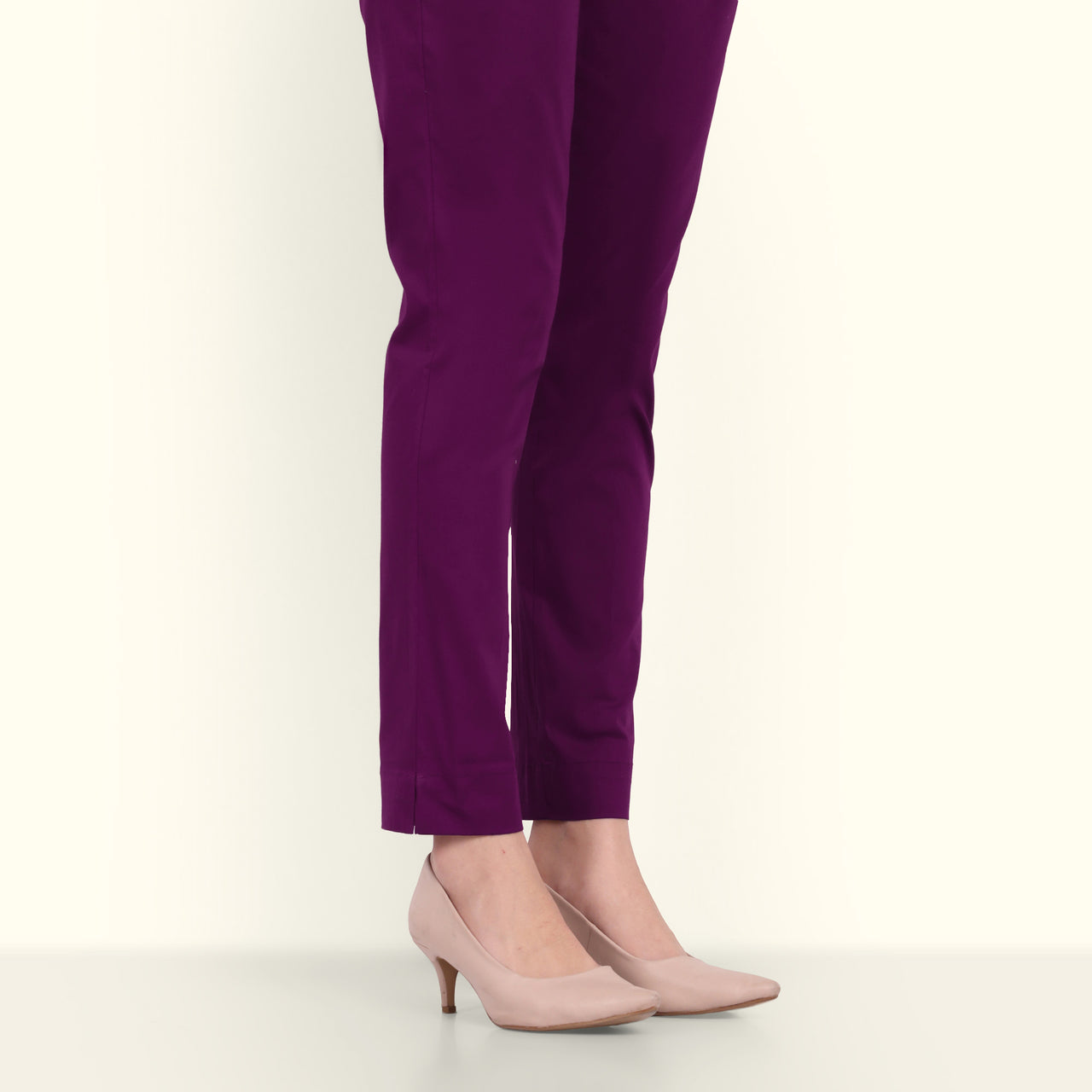 Naariy Purple Stretchable Cotton Pant