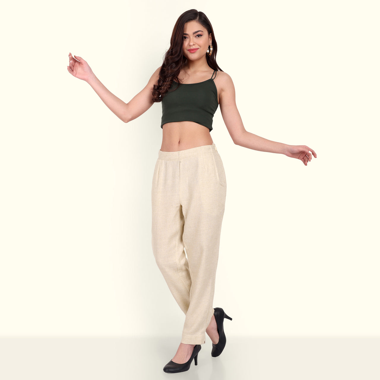 Buy online Beige Khadi Cotton Straight Pant from Skirts tapered pants   Palazzos for Women by Jaipur Attire for 509 at 68 off  2023 Limeroadcom