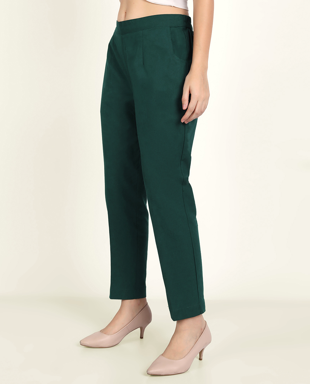 Womens Flat Front Trousers  Simon Jersey
