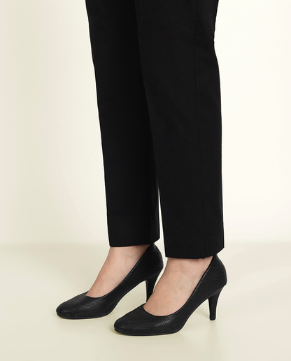 Naariy Black Solid Women Regular Fit Cotton Trouser Comfortable For Women