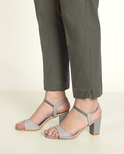 Naariy Grey Solid Women Regular Fit Cotton Trouser Stylish Look