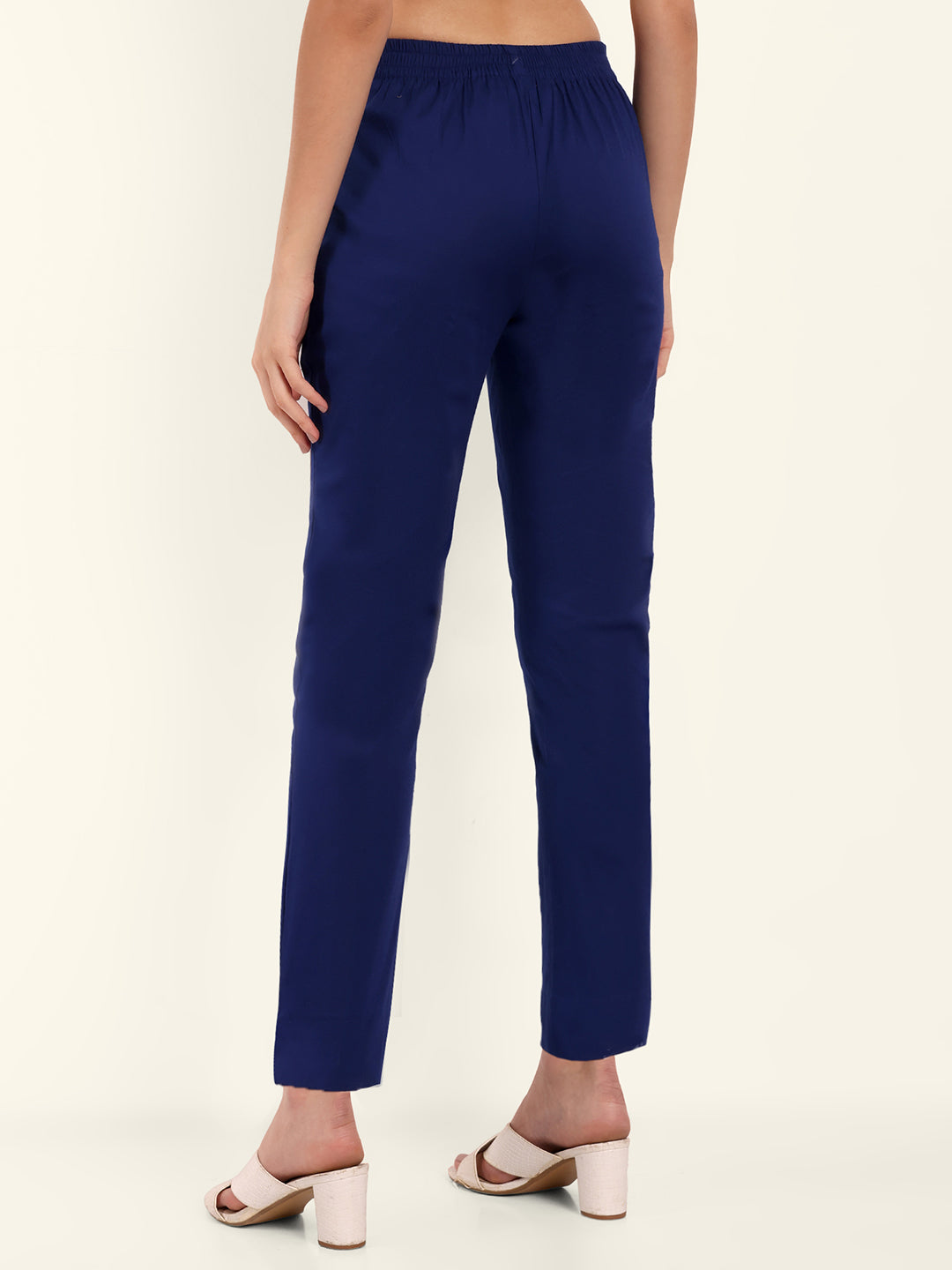 Naariy Royal Blue Stretchable Cotton Pant Stylish Look For Women