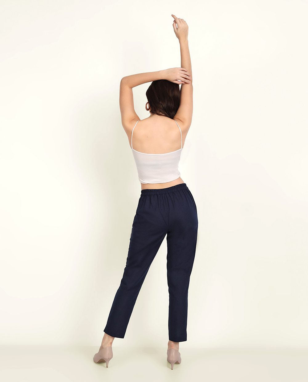 Buy Forever New Navy Regular Fit High Rise Pants for Womens Online  Tata  CLiQ