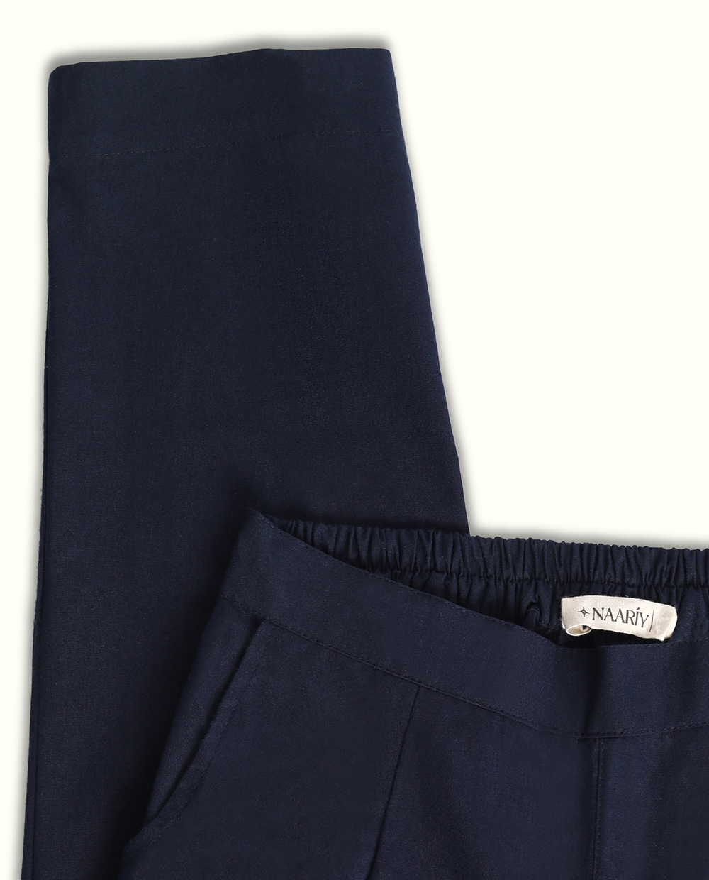 Navy Blue Solid Women Regular Fit Cotton Trouser Stylish & Comfort For Women